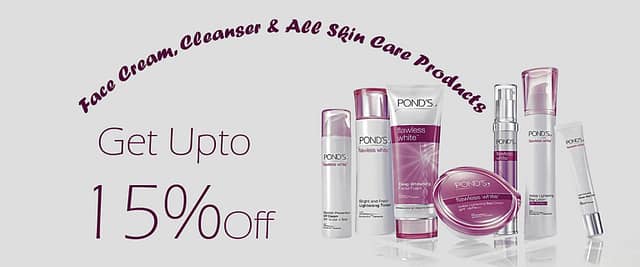 Get up 25% Face care discount on brand Ponds in Neyena Beauty & Cosmetics discount coupon offer deals