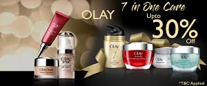 Get up 30% Face care discount on brand Olay Care in Neyena Beauty & Cosmetics discount coupon offer deals